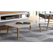 17h52 Table basse rectangulaire haute avec pieds évasés