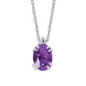 10KT .02CT (1)DIA/7X5 OV AMETH  PEND