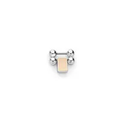 18K Rose Gold & Stainless Steel Watch Link