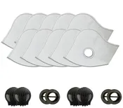 10 Pack Filter Replacement for Face Masks - Includes 4 Valves