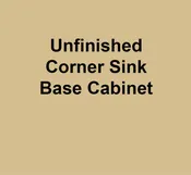 Unfinished Corner Sink Base Cabinet