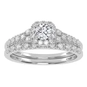 10K 0.38CT Certified Lab-Grown Diamond Bridal Set 67937