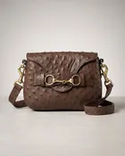Chocolate Ostrich Blair Mini Crossbody