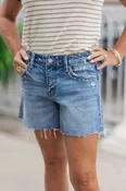 Beaming Studded Denim Shorts