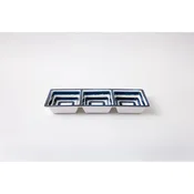 3-Section Taco Serving Tray in Coastal Stripe