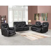 3 Piece Espresso Reclining Sofa Set - SQ850