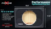 DD Audio 608f Box: Sealed 8" Wedge Enclosure