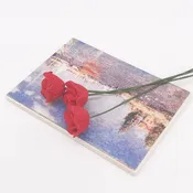 1:12 Scale Miniature Red Rose  - Dollhouse Garden & Bedroom Decoration