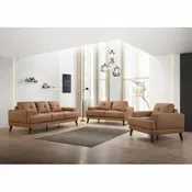 ANZIO BROWN LEATHER SET