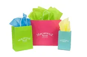 Color Tints on White Kraft Paper Shopping Bags