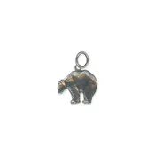 Bear Charm - Antique Silver