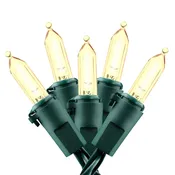 17.7' Warm White Battery Operated String Christmas Lights