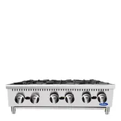 Atosa ACHP-6 36" Convertible 6-Burner Countertop Hot Plate Manual Control - 192,000 BTU