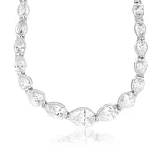 3.45ctw Pear-Shaped Diamond Necklace in White Gold