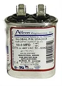 AmRad Run Capacitor USA2035 10.0 uf MFD 370/440 Volt