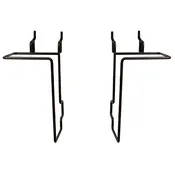 Adjustable literature holder – 6″h x 2″d fits slatwall and grid and pegboard  – black