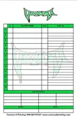 Lineup Cards — Century II printing