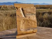 16″ Hand-Hewn EverLog Siding Sample – Classic Gold