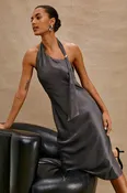 ADRA DRESS - GUNMETAL