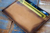 5-Slot Super Slim Front Pocket Card Sleeve Wallet - The Scratch (Burnt Timber Leather)