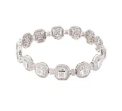 Halo Diamond Tennis Bracelet