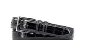 Alexander Alligator Grain Italian Calf Leather Belt - Black