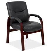 1240VBK SPENCER Executive Guest Chair with Wood Frame