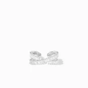 Adjustable Baguette Crossover Ring
