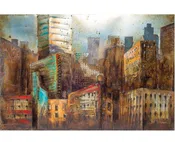 Urban City LIfe Metal Wall Art