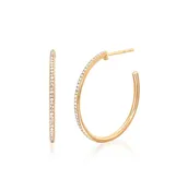 14K Diamond Essential Hoop Earrings