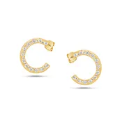 14K Open Circle Earrings