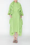Apple Bubble Check Ruffle Open Jacket