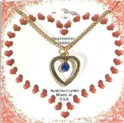 Birthstone Necklace Assortment in Gold Plate