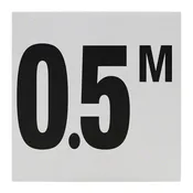0.5 M Ceramic Skid Resistant Tile Depth Marker 6 Inch x 6 Inch with 4 Inch Lettering