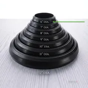 07-206 – 6″ Black Vinyl Tire – fits flat 6″ Outside Diameter Rim