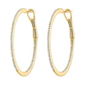 14KT GOLD 1” HOOP EAR