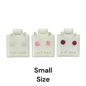 10KT CZ Telephone Gold Earrings
