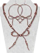 0138 HH160 Copper Ribbon Navajo Pearl 18" Set