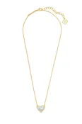 Ari Heart Gold Pendant Necklace in Dichroic Glass