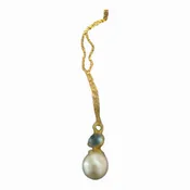Aquamarine and Pearl Necklace