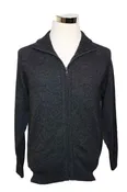 Alpaca Blend Marbled Black Gray Cardigan