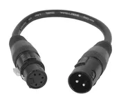 Accu-Cable AC3PM5PFM 3-Pin Male XLR to 5-Pin Female XLR DMX -Cable