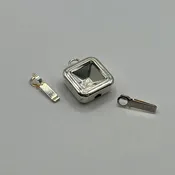 Almost Instant 13MM Square Box Clasp - Silver Plated