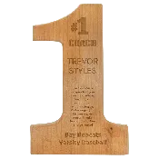 8 1/4" x 12 1/2" Alder #1 Plaque