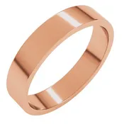 10K Rose Gold 4 mm Flat Band Size 6.5