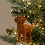 Brown Labradoodle Ornament
