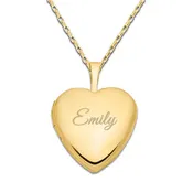 14K Gold-Plated Heart Locket Necklace