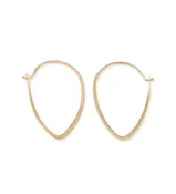 1.25 Inch Leaf Hoop Earrings