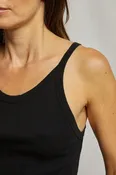 Annie Recycled Cotton Rib True Black
