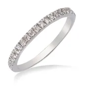 14k White Gold Victor Corp. 0.25ct Straight Diamond Band